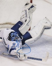 Tampa Bay Lightning Ben Bishop Signed Autographed 8x10 Photo COA D