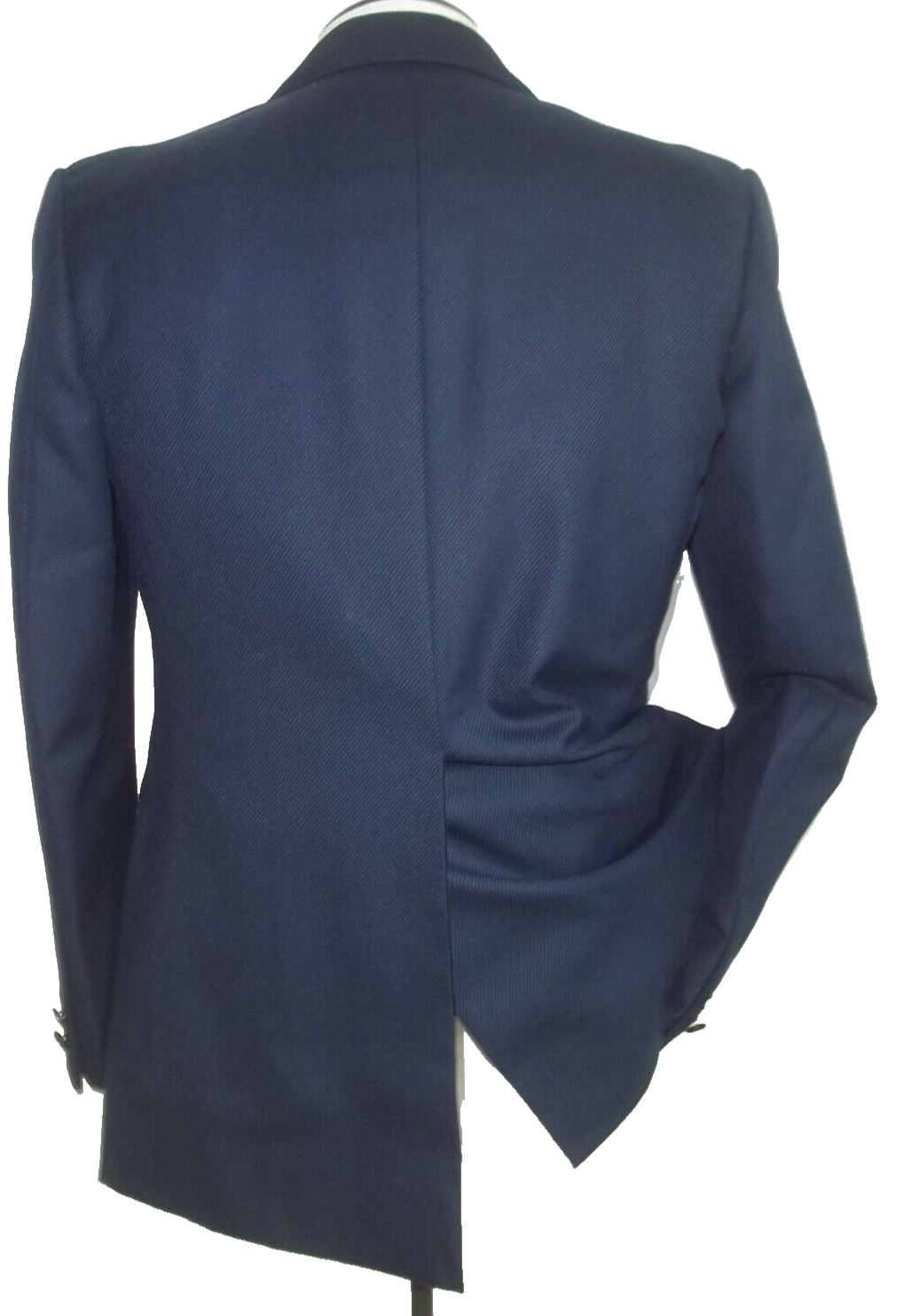 ]] Chesterfield Solid Navy Blue 2Button Center Ve… - image 8