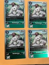 4x Terriermon BT3-046 U Playset Foil Digimon CCG  Resurgence Booster NM