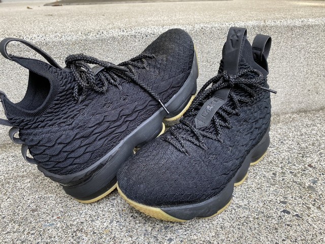 lebron 15 gs black gum