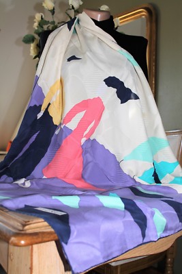 Foulard/Carré/Schal★GSWA ★En soie 100%-43g -Hand rolled★Silk SCARF