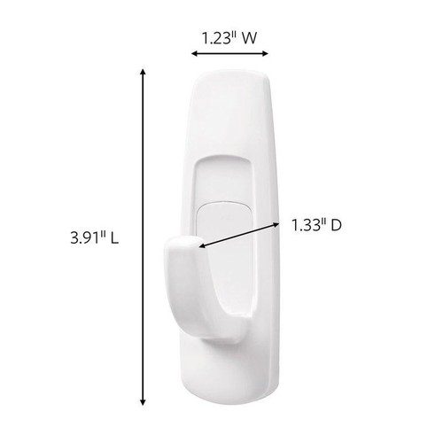6 Large Utility Hook White Not Leave Any Hole Marks Smooth Surface Carry 5 Pound - 第 5/5 張圖片