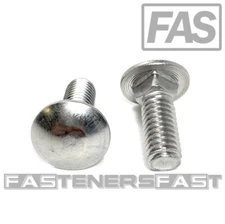 (10) 3/8-16 x 1 Carriage Bolts 18-8 Stainless Steel - Fast Free Shipping