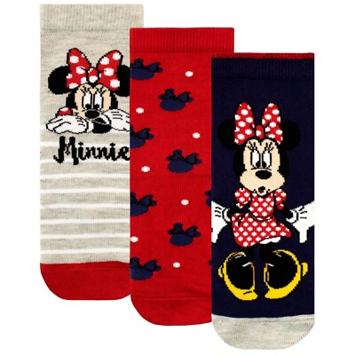 Kinder Minnie Mouse 3er Pack Socken | Kinder Disney Minnie Mouse Socken 3er Pack