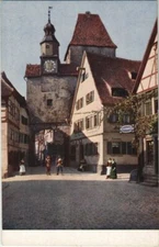 Old postcard Rothenburg- Roderbogen and Markusturm GERMANY (1075939)