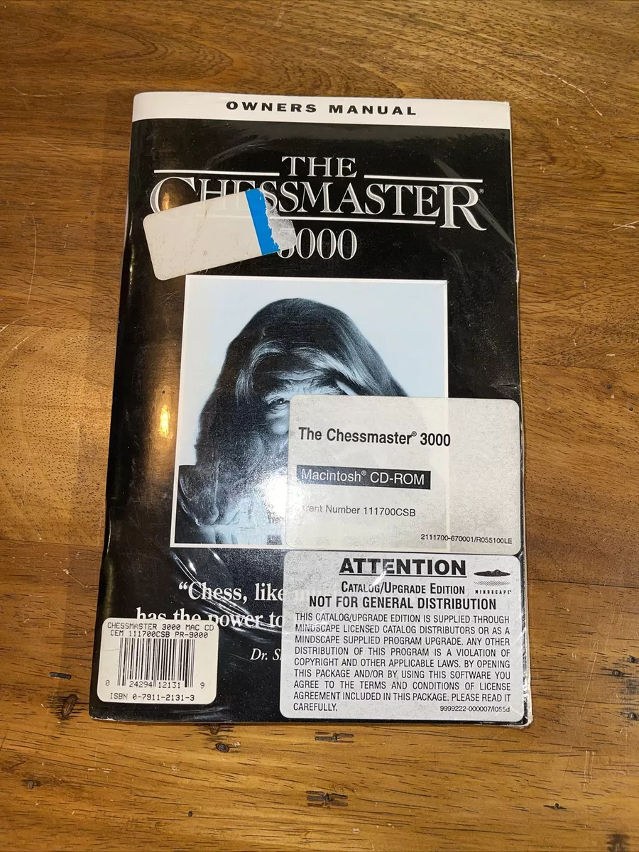 Factory Sealed! THE CHESSMASTER 3000 with OWNERS MANUAL New