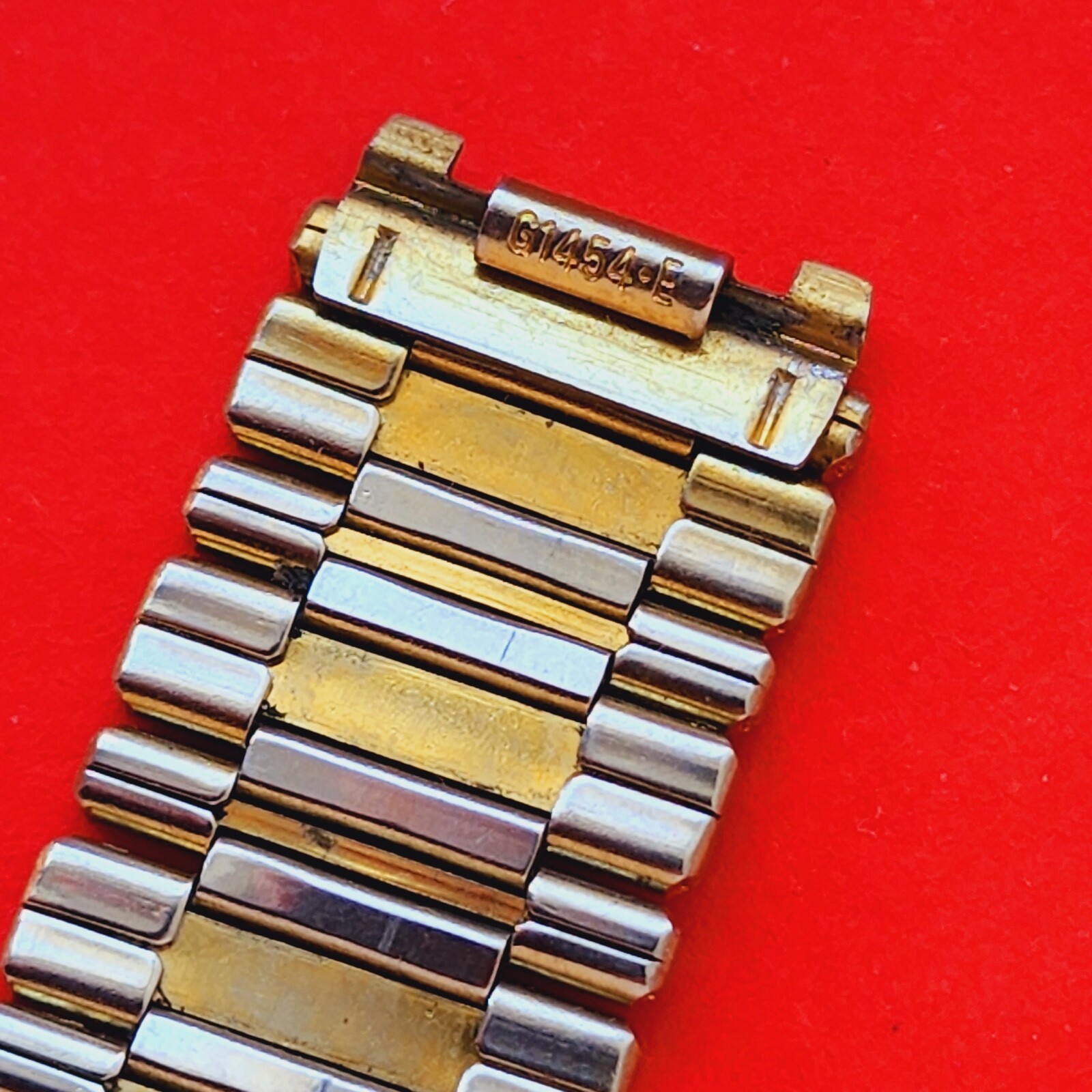 Seiko Watch Bracelet 16mm End Links G1454-E Rare Band Gold Colour Clasp ...