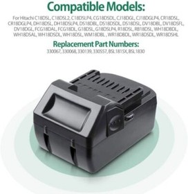 For HITACHI 4.0Ah 18V Battery BSL1850 BSL1840 BSL1830 BSL1815X 330139 Li-ion US