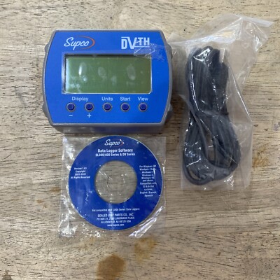 Supco Data View DVTH Temperature & Humidity Data Logger w/ PC Software,USB Cable