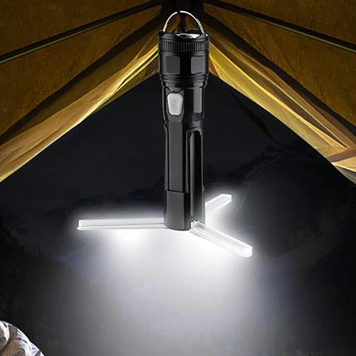 LED Flashlight Rechargeable Tent Light Camping Multifunctional Foldable Lamp