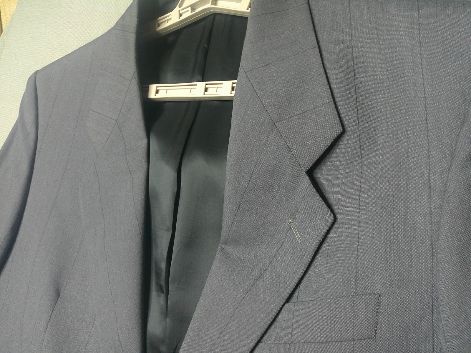 Blazer vintage Yves Saint Laurent uomo 40 grigio foderato largo 2 bottoni cappotto sportivo Francia