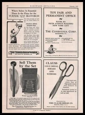 1927 Clauss Shear Co. Fremont Ohio Gold Medal Shears & Scissors Vintage Print Ad