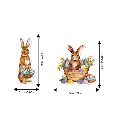 Easter Cupcake Toppers 8pcs Cartoon Paper Bunny Cupcakes Toppers Room - 第 2/11 張圖片