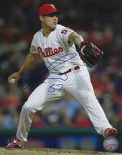 Signed  8x10 YACKSEL RIOS Philadelphia Phillies Autographed photo - COA 