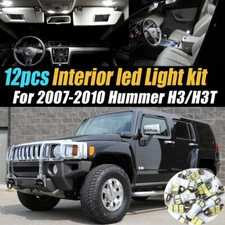 12Pc Super White Car Interior LED Light Bulb Kit for 2006-2010 Hummer H3/H3T