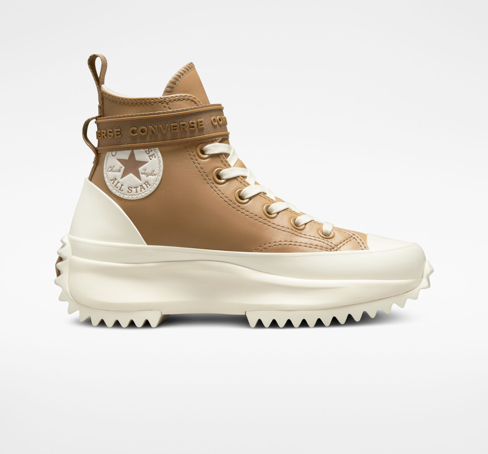Converse Run Star Hike Platform Leather Utility Strap Leather Shoes Sand |  eBay