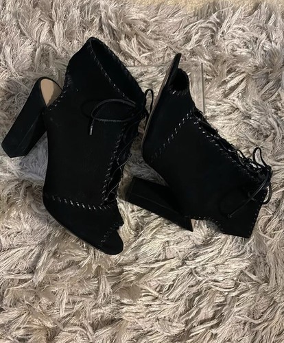 Talons à Plateforme Enzo Angiolini Noirs à Paillettes - Taille UK 7, Bout Ouvert, Très Hauts, Neufs Sans Boîte