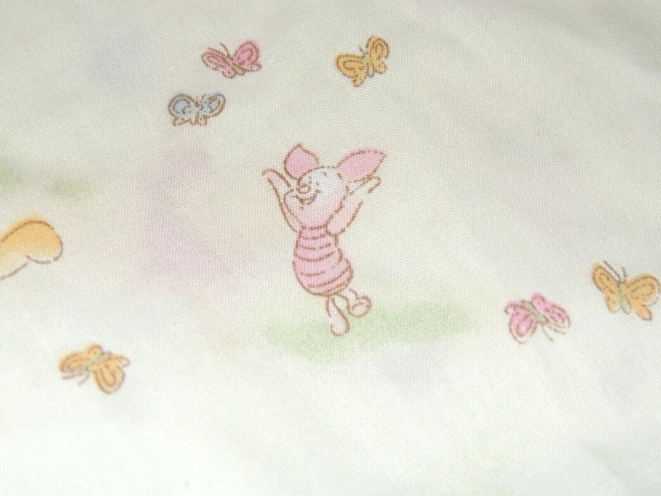 ПРОСТЫНЯ ДЛЯ КРОВАТКИ DISNEY WINNIE THE POOH ТИГР ПОРОСЕНОК БАБОЧКИ КОРОНА РУКОДЕЛИЕ - Изображение 4 из 4