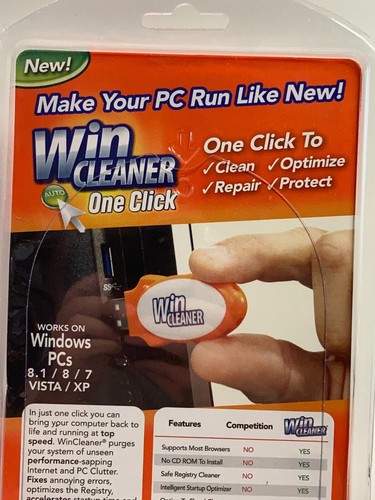 Win Cleaner One Click USB PC Computer Clean Repair Protect Windows - New In Box - Picture 5 of 8