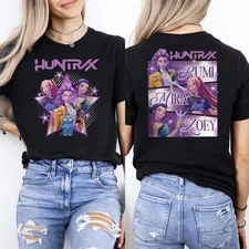 Huntrix T-Shirt Demon Hunters Mira Rumi Joey Shirt Kpop Girls Merch Fan Gift