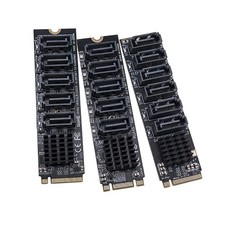 M.2 To SATA 3.0 Riser Card M2 M-KEY PCI-E Expansion Card SATA3.0 6Gbps Converter