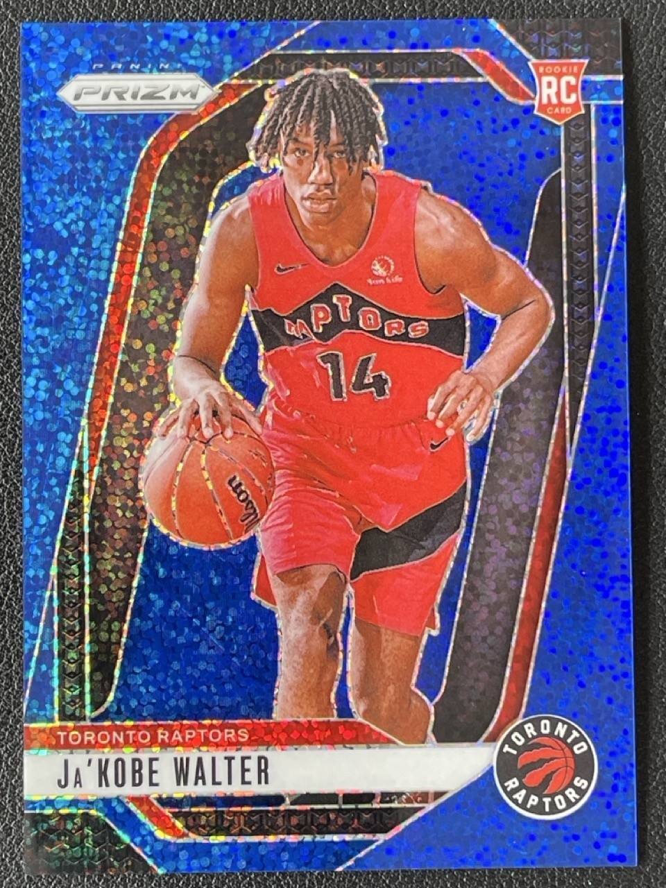 Ja'Kobe Walter 2024-25 Panini Prizm Blue Sparkle Base RC /144 #223
