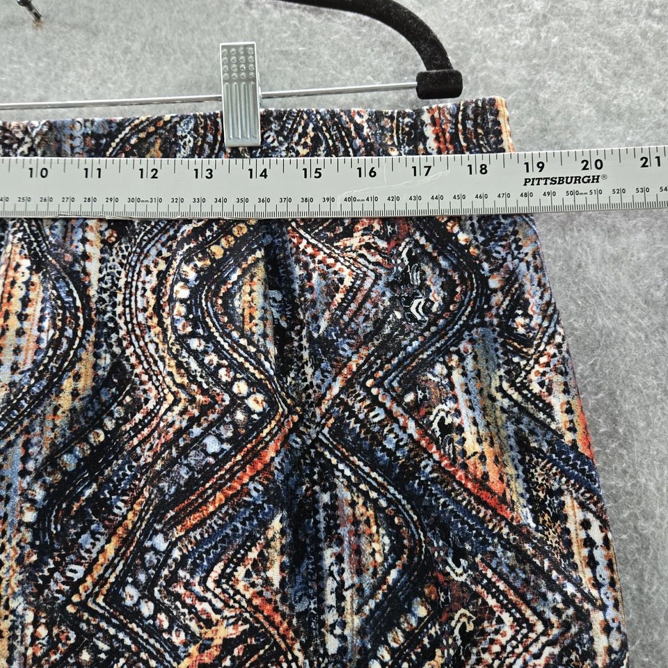 Saia lápis J Jill feminina L multicolorida náilon rayon viscose paisley - Imagem 4 de 4