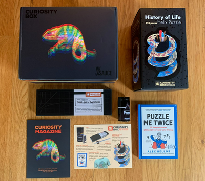 Curiosity Box Science Life of Mind Helix Puzzle Book Chopsticks
