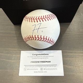 Freddie Freeman Signed Baseball Official Rawlings Fanatics MLB COA Dodgers