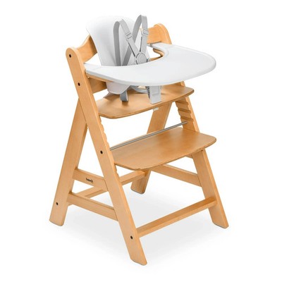 hauck Alpha+ Grow Along Adjustable Wooden Baby High Chair Seat Beechwood NATURAL