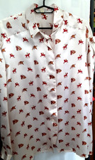 Vintage Damenbluse Marke Haupt Reiter- und Pf...