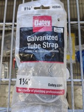 OATEY 1 1/4" 33545 GALVANIZED TUBE STRAP- 4pk