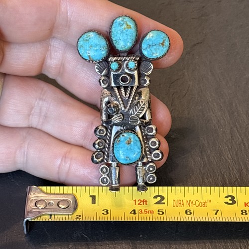 Toby Henderson Navajo Kachina Bolokrawatte Sterlingsilber Türkis Vintage 38" - Bild 12 von 17