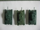 3 MARX #41 TANKS--2 DARK GREEN + 1 A LIGHTER SHADE OF GREEN--$12.90 SHIPPING