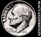 1961 Silver Roosevelt Dime - Choice Gem Proof  Lustrous  No Reserve  #G8198