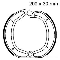Bremsbacken Hinten EBC 860 Ohne Federn FüR BMW R 100 S Bj. 1976-1978