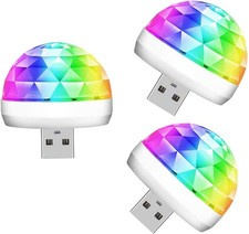 Lmaytech USB Mini Disco Ball Party Lights, DJ Stage 3 Packs, Multicolor