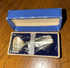 Antique Sterling Silver Miniature Powder Ladle Spoon For Refill Makeup Compact