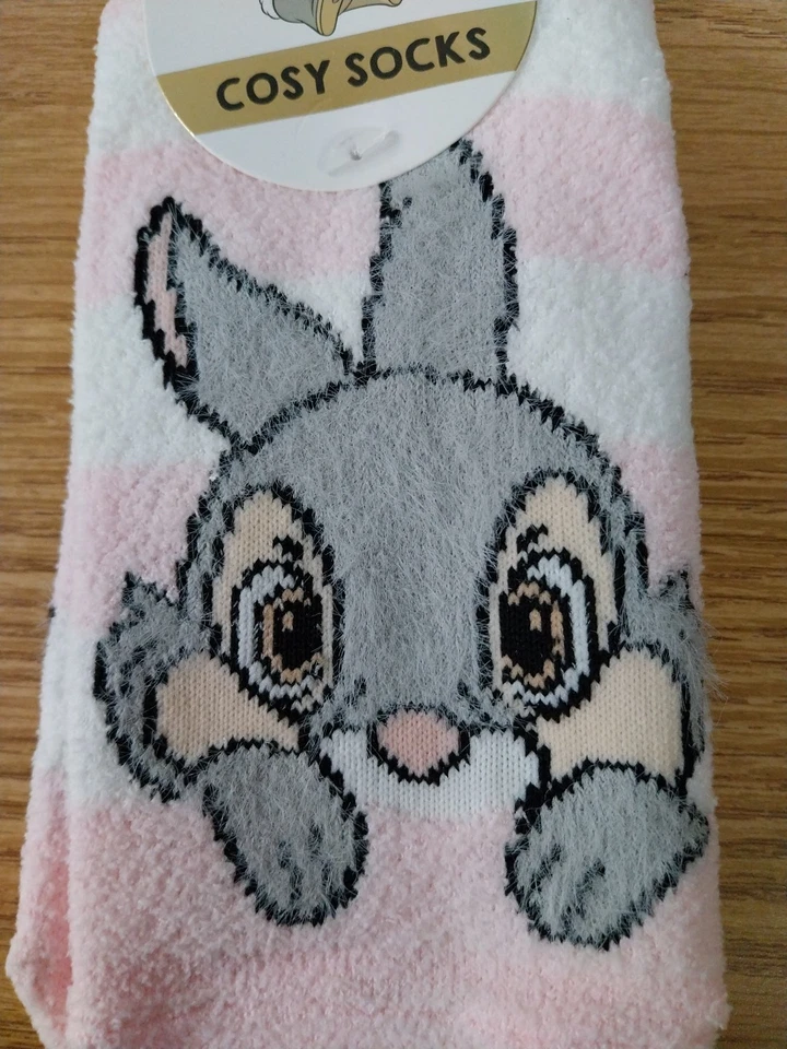 Ex Primark Ladies Thumper 1 Pair Gripper Cosy Lounge Socks Slipper Bed Warm Sock - Image 4 of 4
