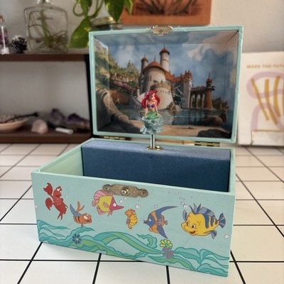RARE 1990s Disney Little Mermaid Schmid Jewelry Box in Good Condition, No Music