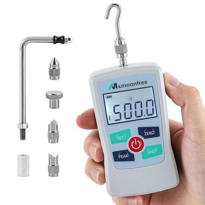 Mxmoonfree 500N Digital Force Gauge Push Pull Portable Meter 