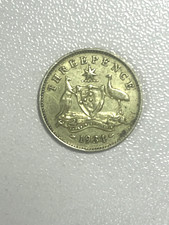 1934 Australia Sterling Silver 3 Pence Coin-KM# 24