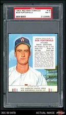 1953 Red Man #19 Bob Porterfield With Tab Senators PSA 7 - NM