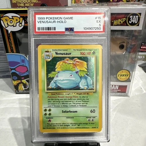 1999 POKEMON BASE SET UNLIMITED #15 VENUSAUR-HOLO PSA 5