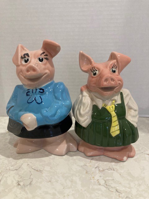 Lady Hillary & Annabel, Nat West Piggy Banks, Money Bank, Wade Collectible
