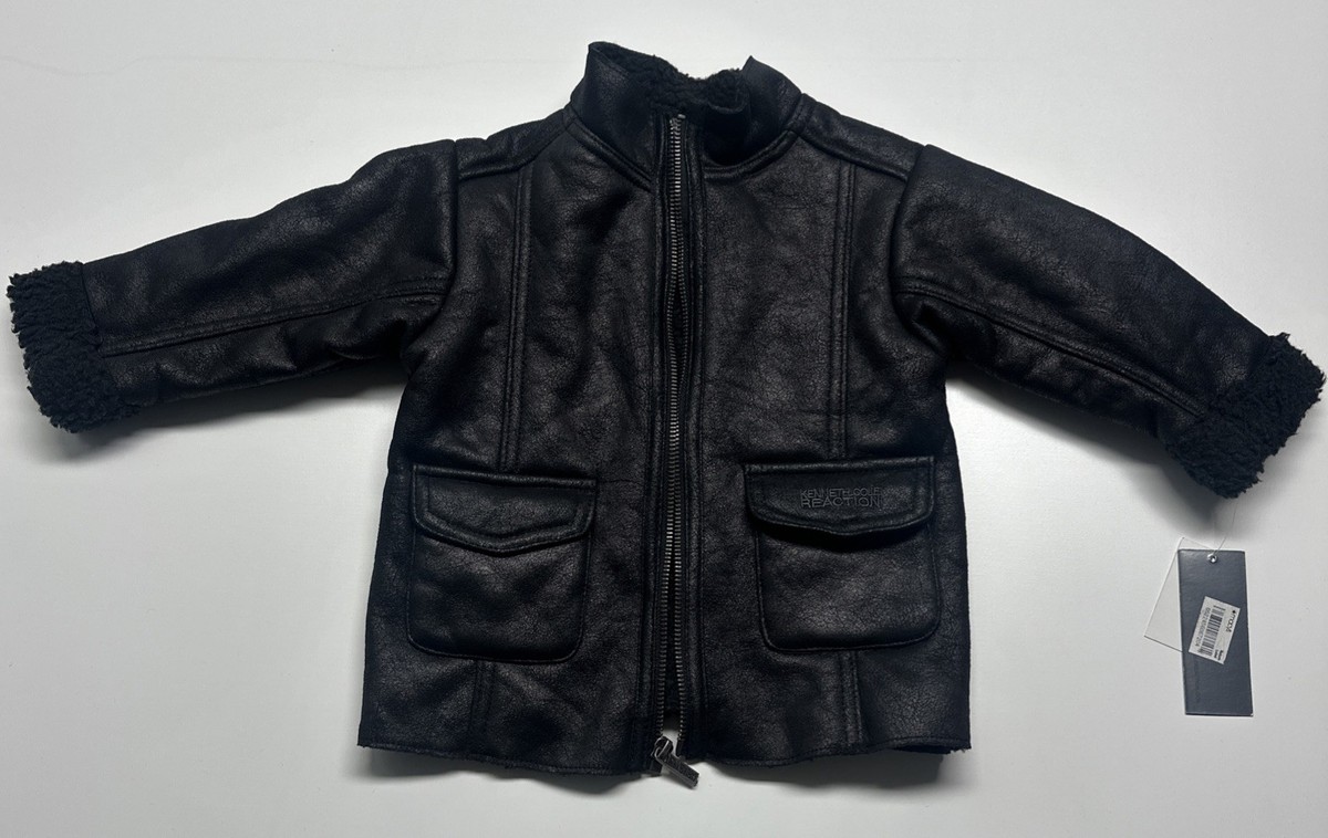 Kenneth Cole Reaction Kids Faux Leather Motorcycle Jacket Sz 18