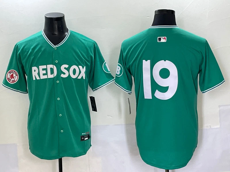 Men's Red Sox #19 Roman Anthony Green 2025 City Connect  Player Jersey