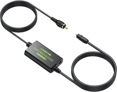 Coaxial to Optical Converter 6.6FT Coaxial to Optical SPDIF Toslink Converter 3