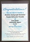 2025 Topps Chrome Travis Hunter Rookie Auto Purple Refractor RC #/75 Jaguars