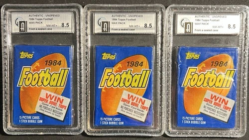 1984 Topps Football Wax Pack GAI 8.5 Elway RC / Marino Rookie? From Sealed Case